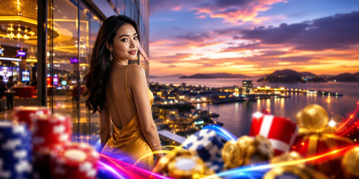 Suasana pertaruhan kasino bertema perayaan dan promosi istimewa di Kota Kinabalu